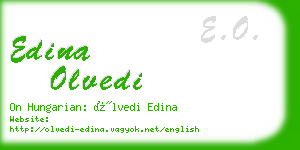 edina olvedi business card